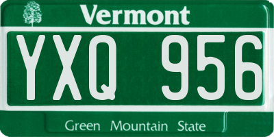 VT license plate YXQ956
