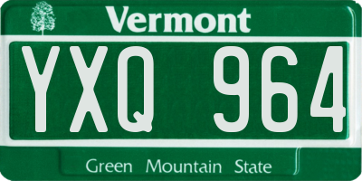 VT license plate YXQ964
