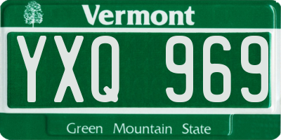 VT license plate YXQ969