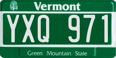 VT license plate YXQ971