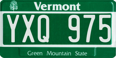 VT license plate YXQ975