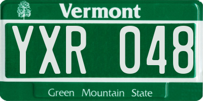 VT license plate YXR048