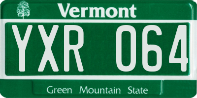 VT license plate YXR064