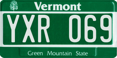 VT license plate YXR069