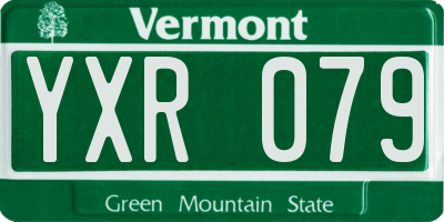 VT license plate YXR079