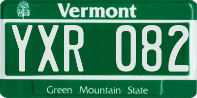 VT license plate YXR082
