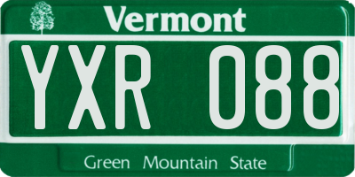 VT license plate YXR088