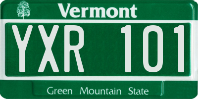 VT license plate YXR101