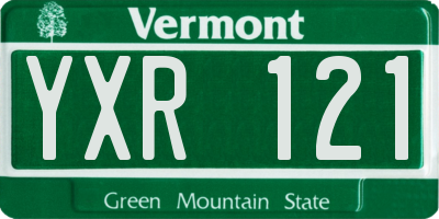 VT license plate YXR121