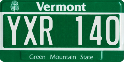 VT license plate YXR140