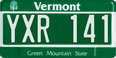 VT license plate YXR141