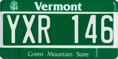 VT license plate YXR146