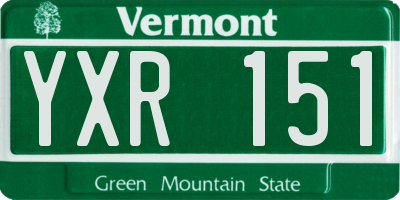 VT license plate YXR151