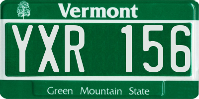 VT license plate YXR156
