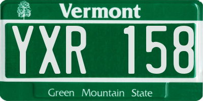 VT license plate YXR158