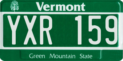 VT license plate YXR159