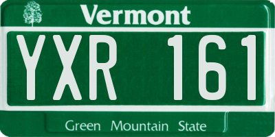 VT license plate YXR161