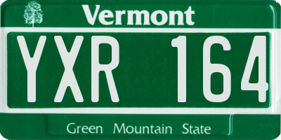VT license plate YXR164