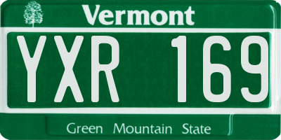 VT license plate YXR169