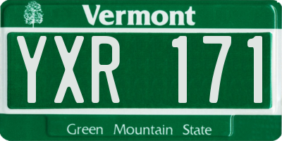 VT license plate YXR171