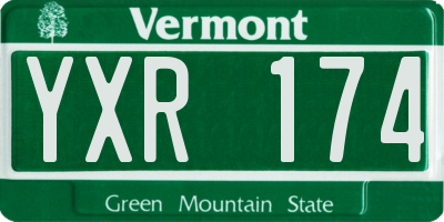 VT license plate YXR174