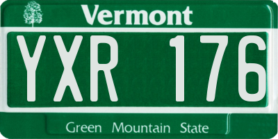 VT license plate YXR176