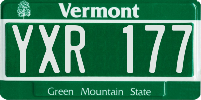 VT license plate YXR177