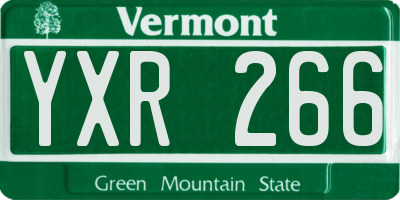 VT license plate YXR266