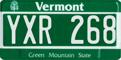 VT license plate YXR268
