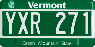 VT license plate YXR271