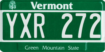 VT license plate YXR272