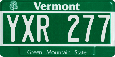 VT license plate YXR277