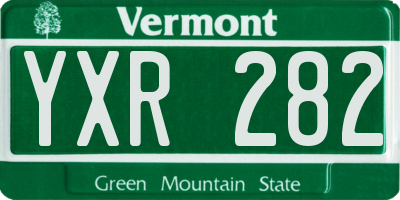 VT license plate YXR282