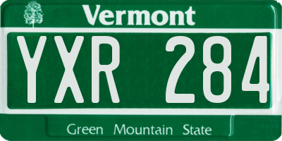 VT license plate YXR284