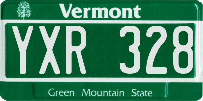 VT license plate YXR328