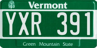VT license plate YXR391