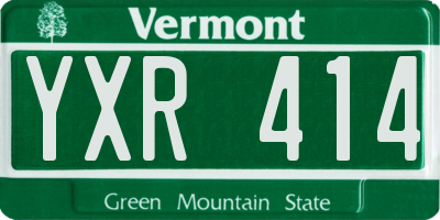 VT license plate YXR414