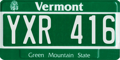 VT license plate YXR416