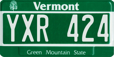 VT license plate YXR424