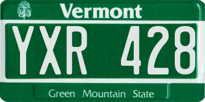 VT license plate YXR428