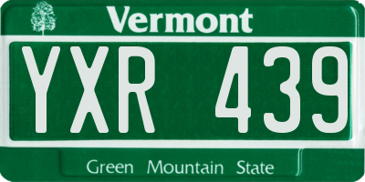 VT license plate YXR439