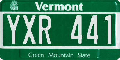 VT license plate YXR441