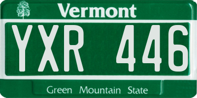 VT license plate YXR446