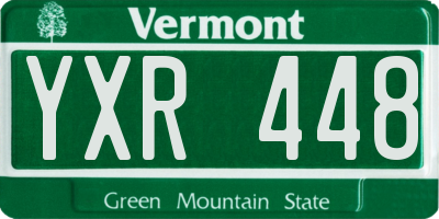 VT license plate YXR448