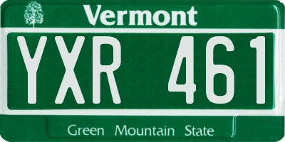 VT license plate YXR461