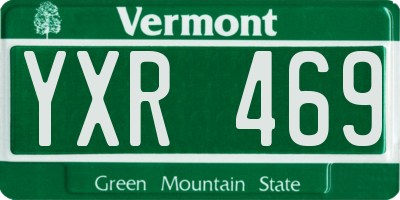VT license plate YXR469