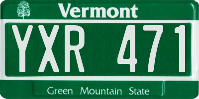 VT license plate YXR471