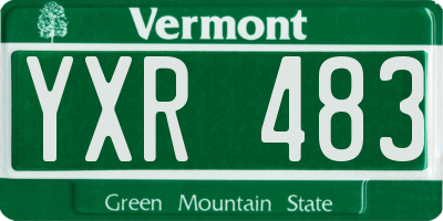 VT license plate YXR483