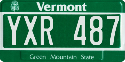 VT license plate YXR487