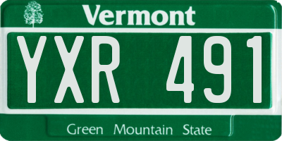 VT license plate YXR491